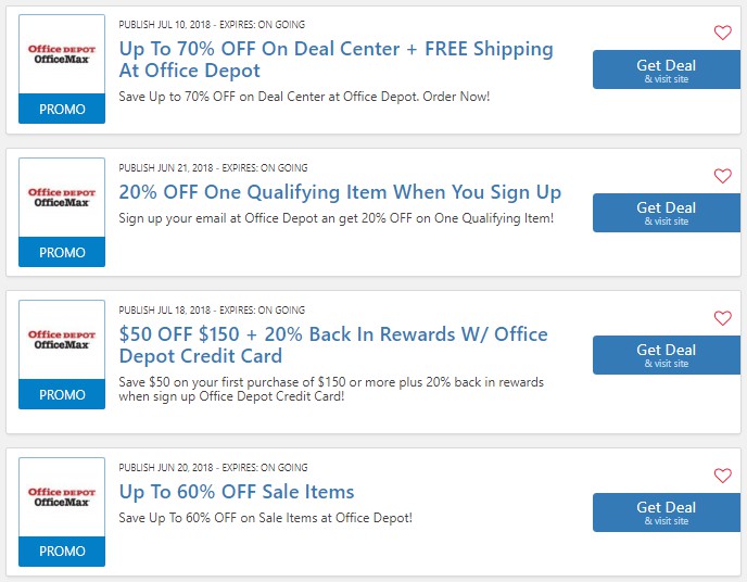 OFFice Depot $20 OFF Coupon, $10 OFF $50 One Item 2022