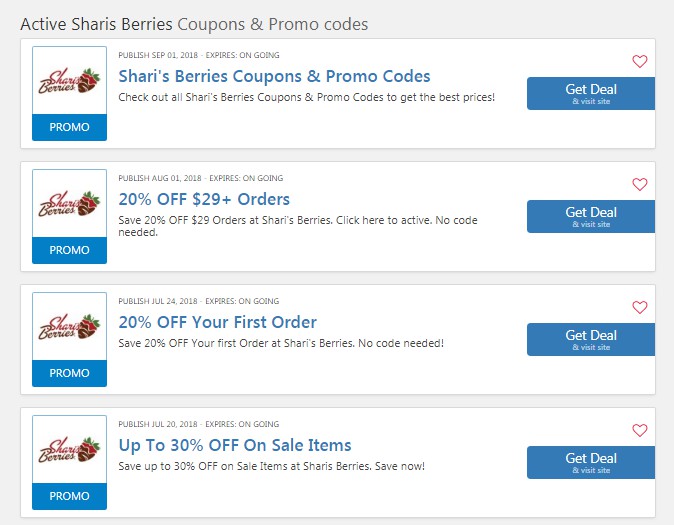 Shari's Berries Free Shipping Code 10 OFF & 19.99 Deal