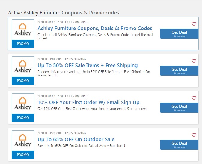 Ashley Furniture 10 OFF Coupon Code 2024 20 OFF Code