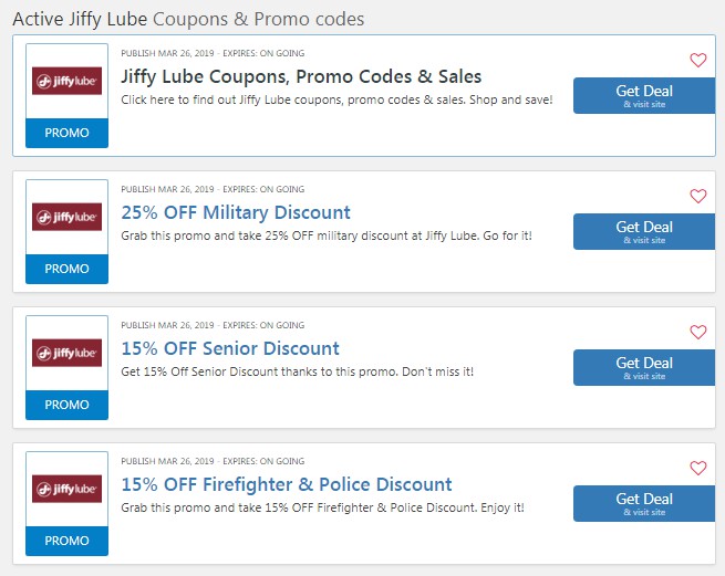Jiffy Lube Coupon 20 OFF 20 Dollar Oil Change Code 2024