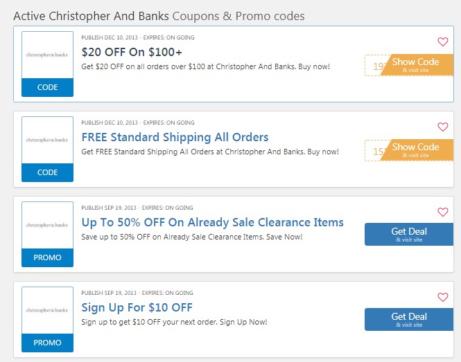 Christopher and Banks 15 OFF Coupon Code 10 OFF Coupon