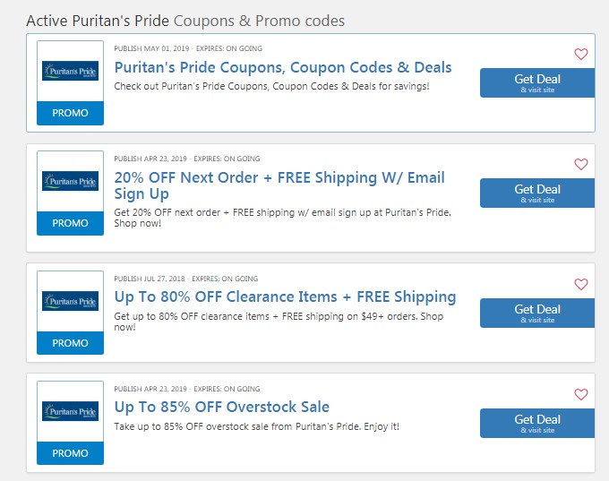 Puritan's Pride Free Shipping No Minimum 5 OFF Coupon Code