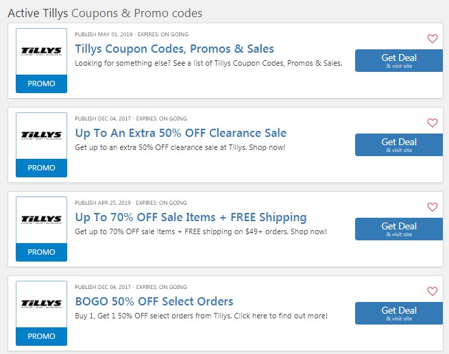 Tillys hotsell coupon vans