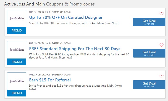 Joss And Main 10 Percent Coupon 2022: 15% OFF First Order