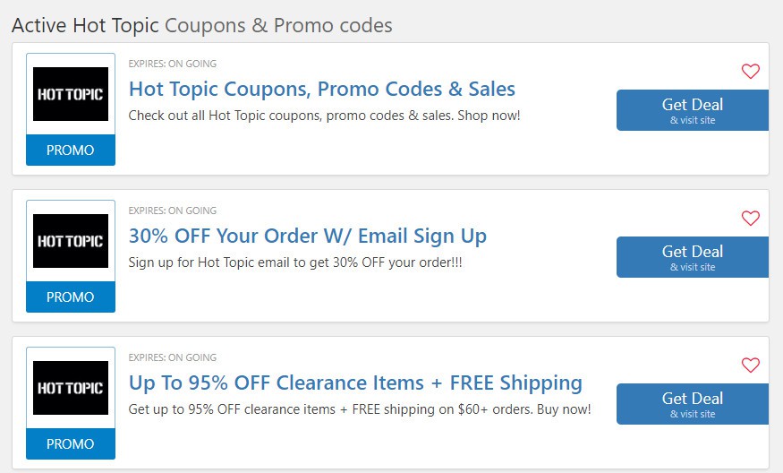 Hot Topic 50% OFF Promo Code Free Shipping Coupon 2022
