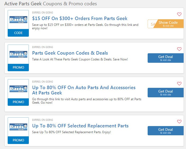 Parts Geek Coupon Code Free Shipping 15 OFF on 300 2024