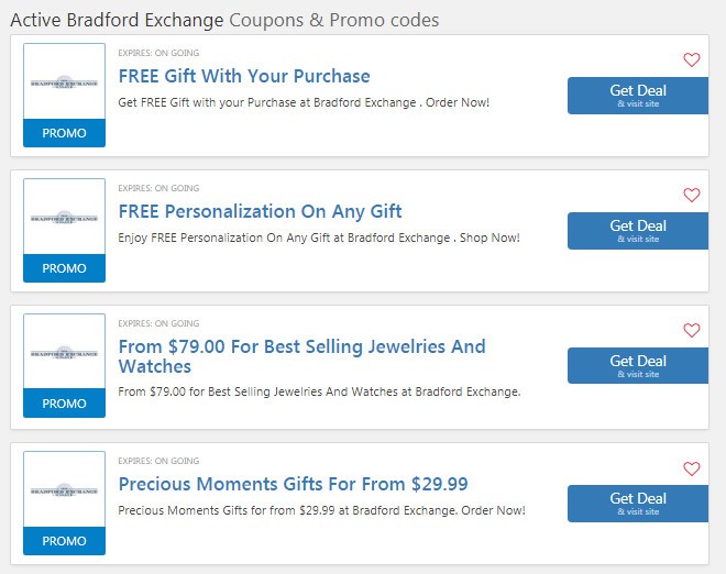 Bradford Exchange Coupons & Promo Codes November 2023