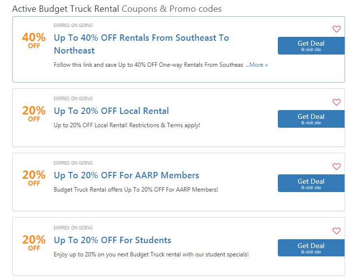 Budget Truck Rental 40 OFF 2024 50 OFF Fist Time Discount