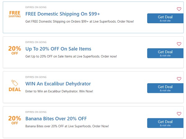 Live Superfoods Coupons 2022, Promo Codes & Deals
