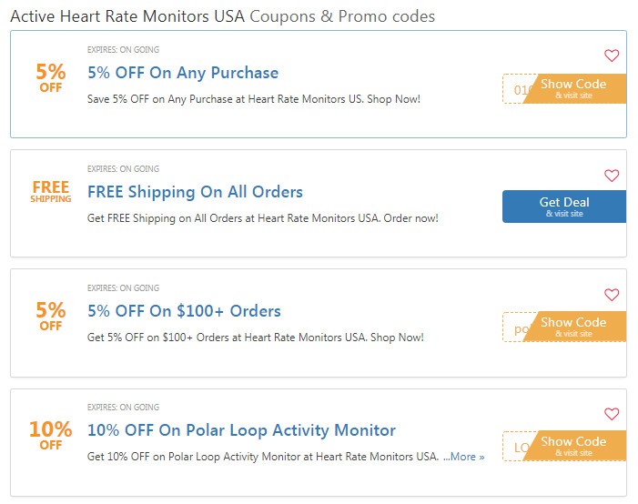 Heart Rate Monitors USA Coupons & Promo Codes October 2022