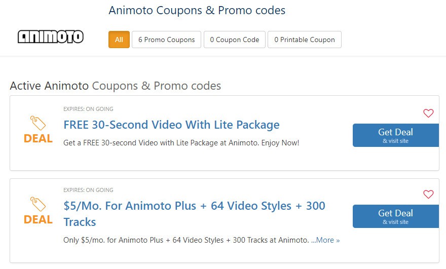 animoto free promo code