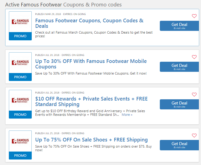 famous footwear coupon 218