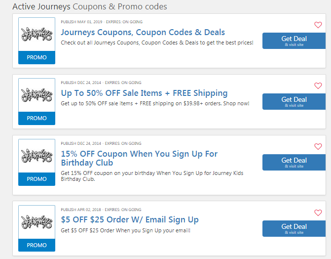 Journeys Coupon Code $10 OFF: $15 OFF 