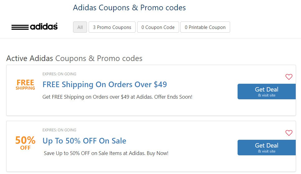 adidas outlet coupon