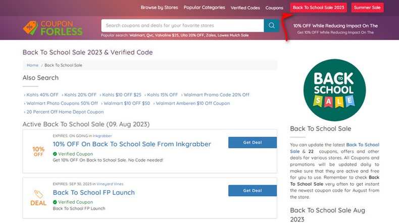 CouponForless Releases Back To School Coupons To Welcome New Academic Year